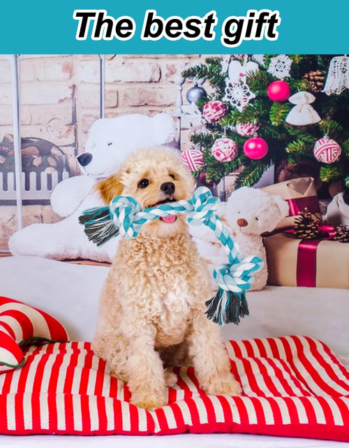 Load image into Gallery viewer, Vivifying 14 Inch Dog Rope Toys, Gift for Pets Dog Chew Toys Durable Braided Cotton Pet Chew Rope Toys 3 Knot Tough Rope Chew Toys for Small Dog Cat Puppy Teeth Cleaning Pink
